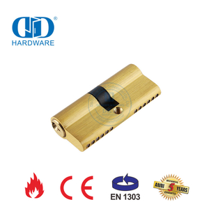 EN 1303 Satin Brass Euro Standard Universal Hardware Double Cylinder Lock-DDLC003-70mm-SB