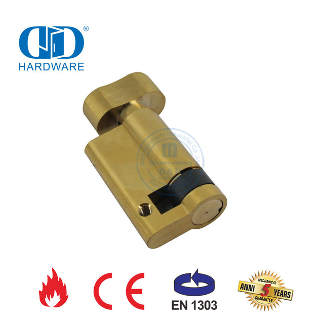 EN 1303 Certification Half Cylinder with Thumb Turn for Mortise Lock-DDLC009-45mm-SB