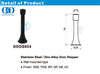 Sample Customization Cheap Zinc Alloy Rubber Half Round Door Stopper-DDDS054