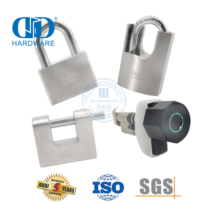 Highly Intelligent Stainless Steel Brass Function Heat Resistant Biometric App Unlock Highly Security Storage Room Office Door Padlock-DDPL0012-40mm