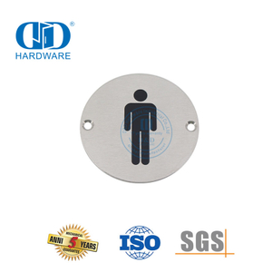 Stainless Steel Fire Signature Hanging Board Sign Plate Male Bathroom Toilet Sign Plate-DDSP001