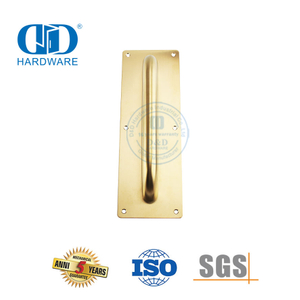 Stainless Steel Golden Door Sign Plate Door Hardware Accessory Commercial Metal Wooden Door Pull Handle-DDPH023