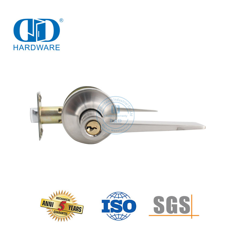 Ironmongery Hardware Stainless Steel Tubular Commercial Lockable Door Knob Lockset For Storeroom Bathroom-DDLK006