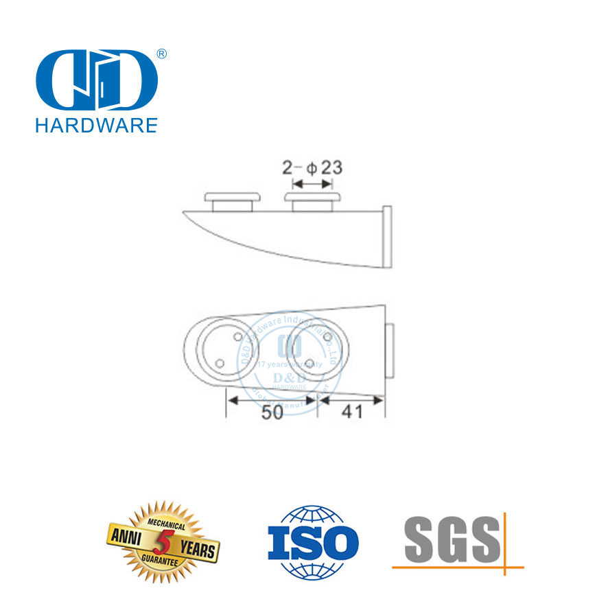Stainless Steel Heavy Duty Top Door Piovt Glass Fitting Patch Fitting Pivot-DDGP011