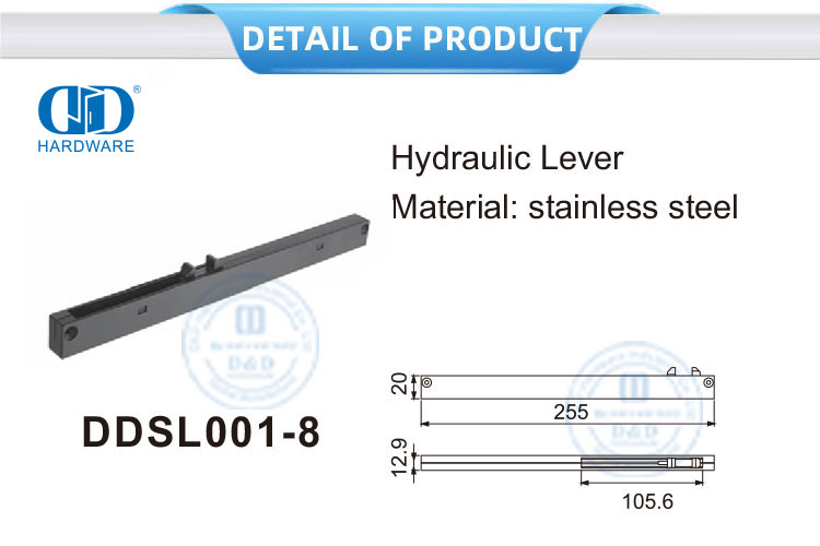 Stainless Steel Glass Accessories Furniture Hardware Sliding Shower Hydraulic Lever-DDSL001-8