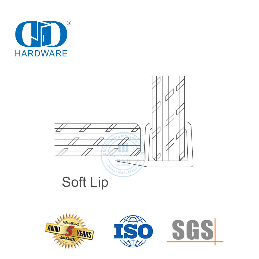 Bathroom Accessories Shower Seal Strip Glass Door Accessory Glass Door PVC Waterproof Rubber Seal Strip-DDWS006