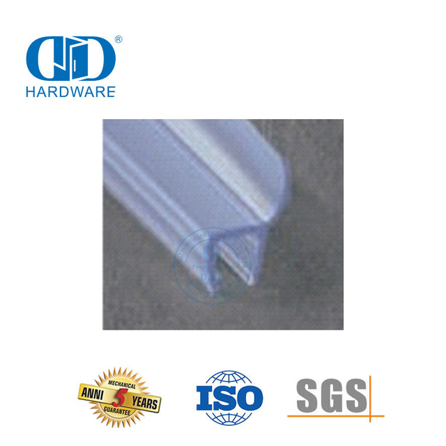 Rubber Glass Door Seal Strip Waterproof PVC Hotel Glass Shower Door Seal Strip For 8-12mm-DDWS007