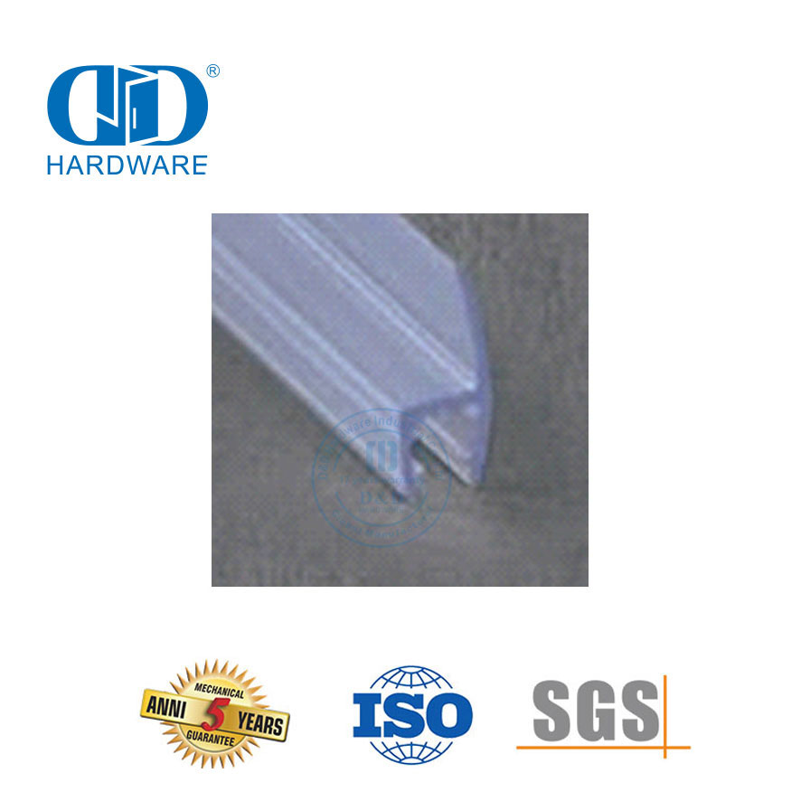 PVC Waterproof Seal Strip Glass Door Accessory Shower Sliding Door Silicone Rubber Seal Strip-DDWS008