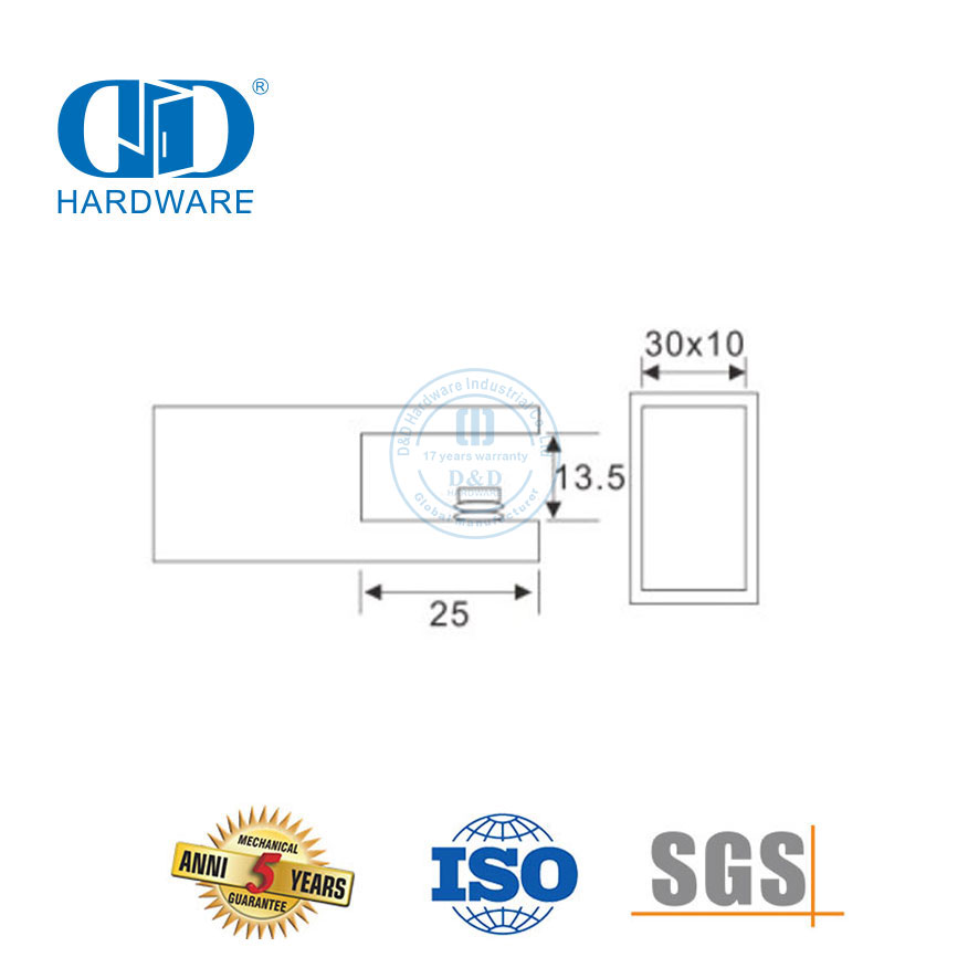 Stainless Steel Shower Cubicle Partitions Frameless Glass Shower Panel Support Bar Connector-DDSC012