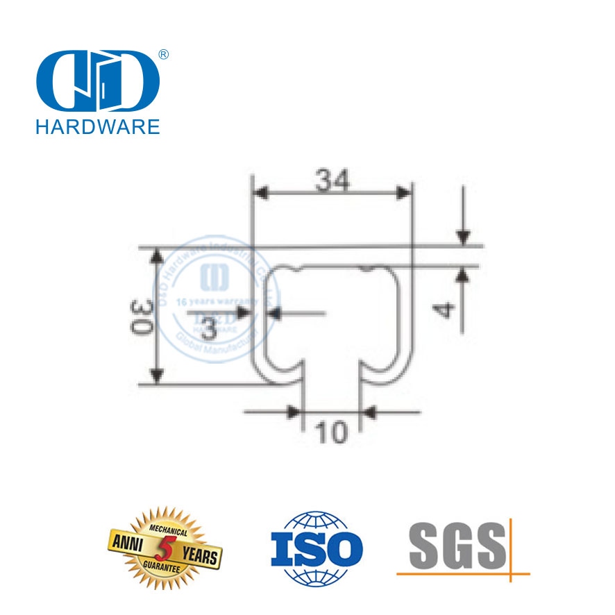 Stainless Steel Alumium Sliding Door Hanger Bathroom Hardware Furniture Accessory For Interior Sliding Door-DDGS140