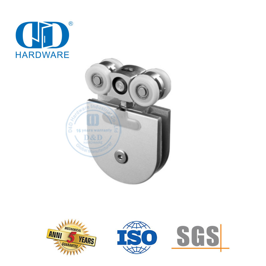Door Clamp Stainless Steel Iron Sliding Door Hanging Roller Door Hardware Glass Fitting For Shower Bathroom-DDGS136