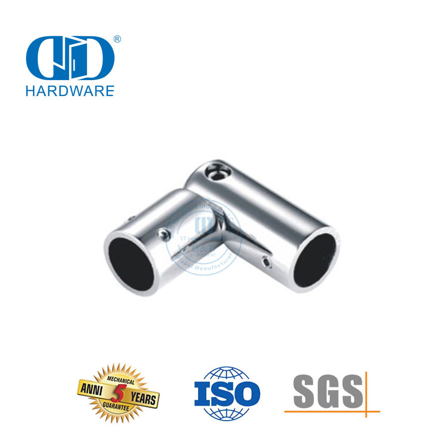 Stainless Steel Glass Door Accessory Panel Bracket Connector Pipe Bar Holder Connector For Guardrail Stairway-DDSC028