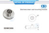Restroom Accessories Round Type Glass Door Stainless Steel Wall Mounting Bracket Hardware Accessory-DDWC006