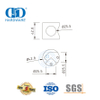 Stainless Steel Glass Shower Hinge Connector Wall Corner Connector Tube Connector-DDWC007