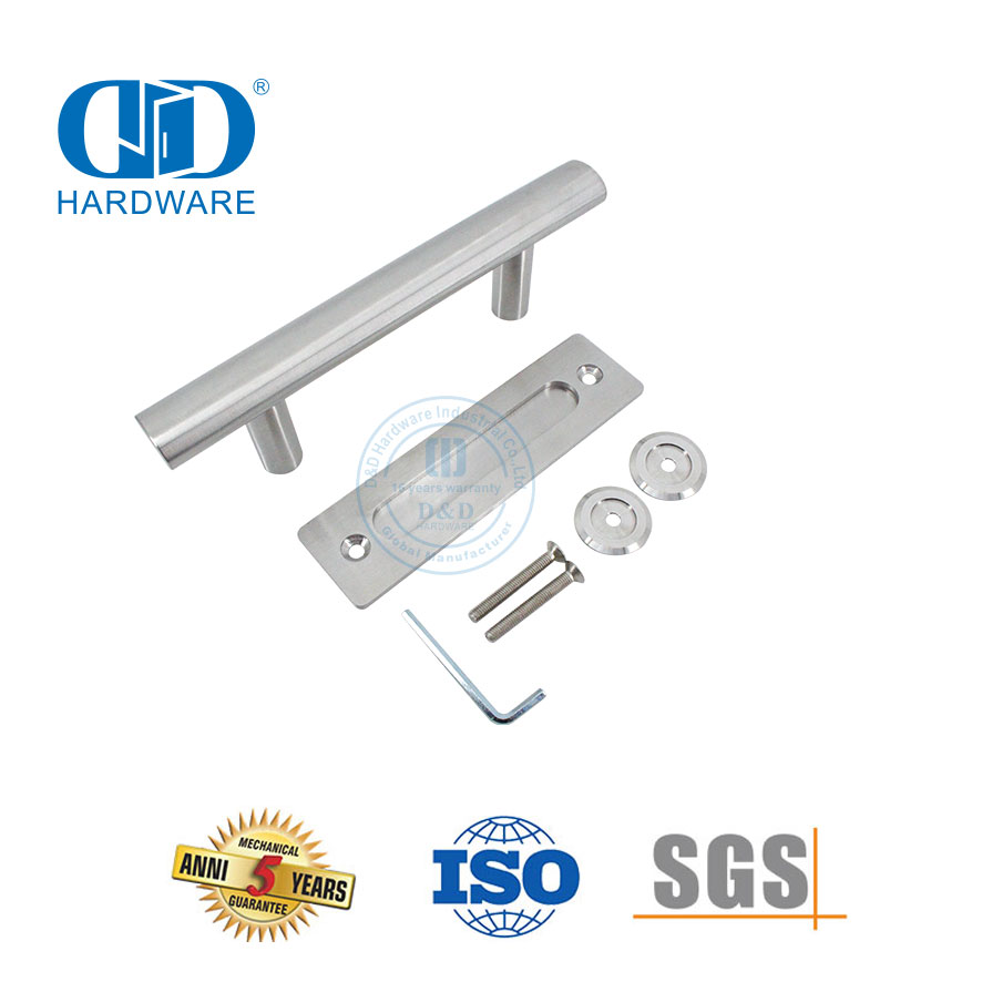 Stainless Steel Modern Design Commercial Residential Furniture Sliding Door Barn Pull Handle Backplate Door Handle-DDBD101 SSS