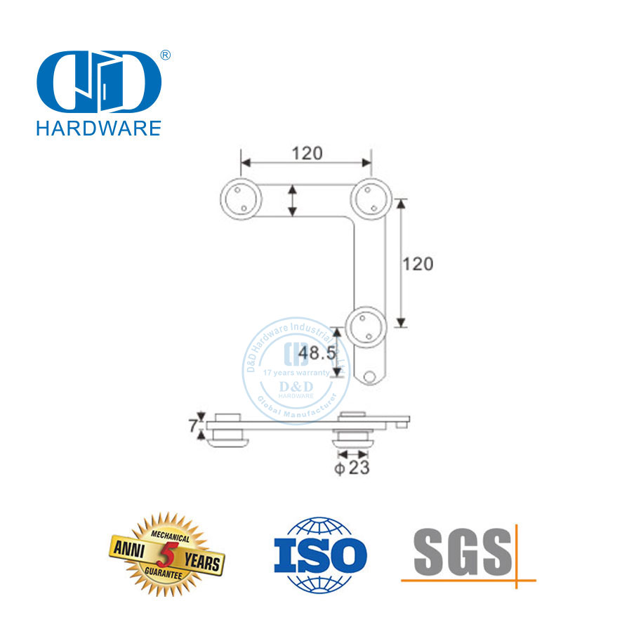 Commercial Door Hardware Stainless Steel Top Door Pivot Furniture Accessory Glass Fitting-DDGP015