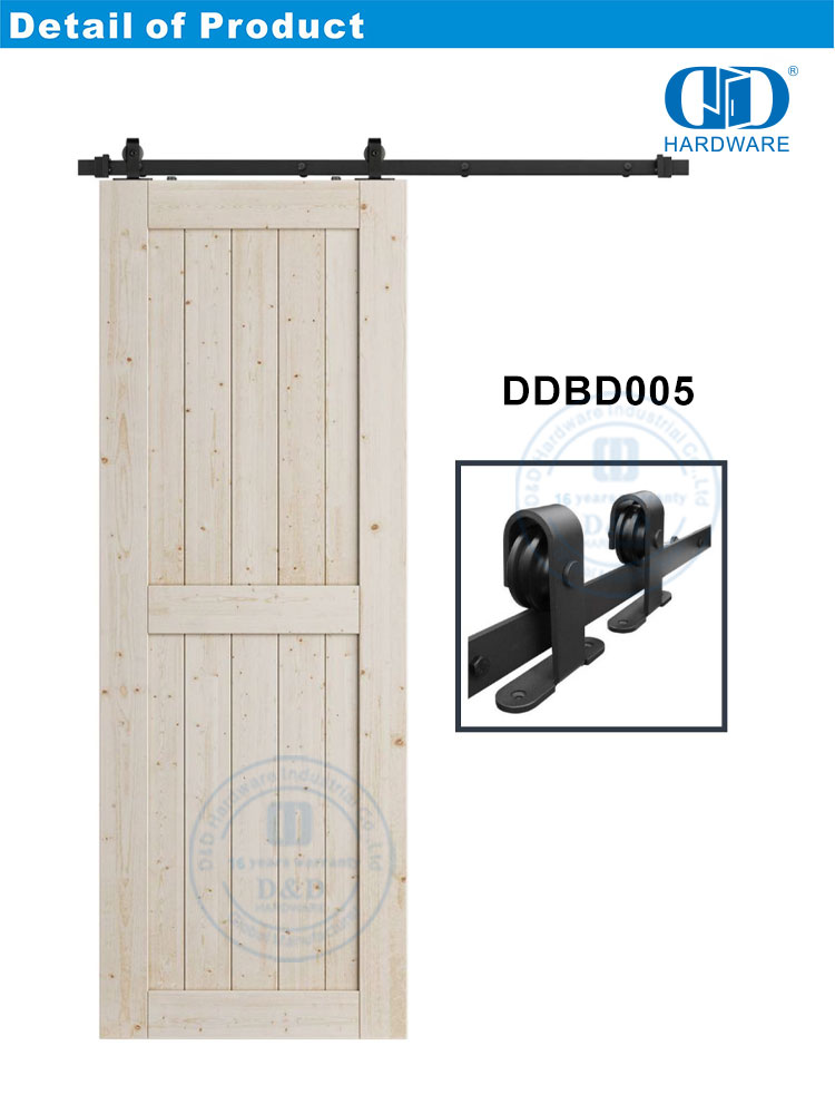 Stainless steel Heavy Duty Barn Door Hardware Bi-folding Barn Door Hardware Track Kit-DDBD005
