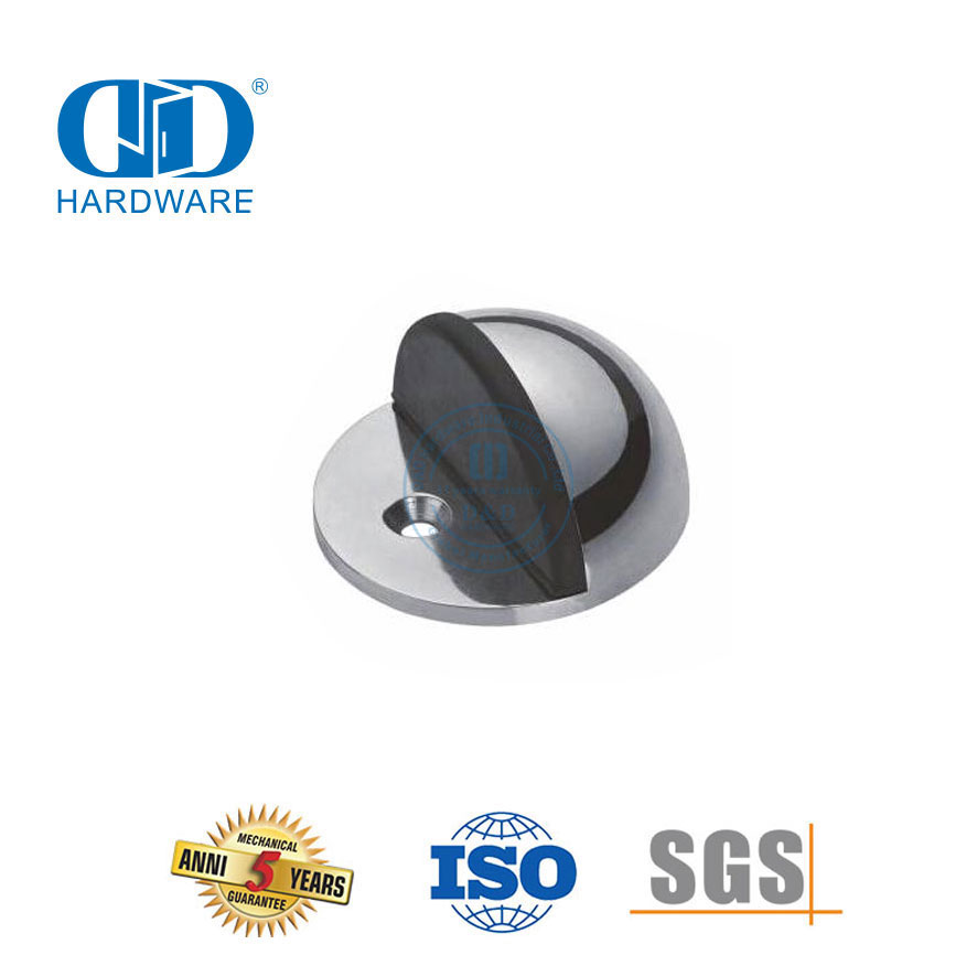 Stainless Steel Half Moon Round Floor Mounted Type Hemisphere Door Stopper-DDDS001