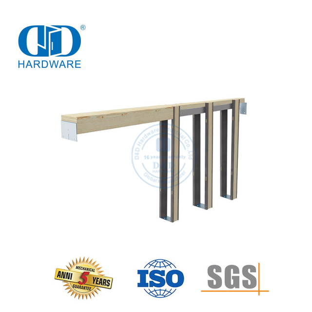Stainless Steel Barn Wood Door Hardware Pocket Door Frame Hardware For 48 Inch Door Wide-DDBD062