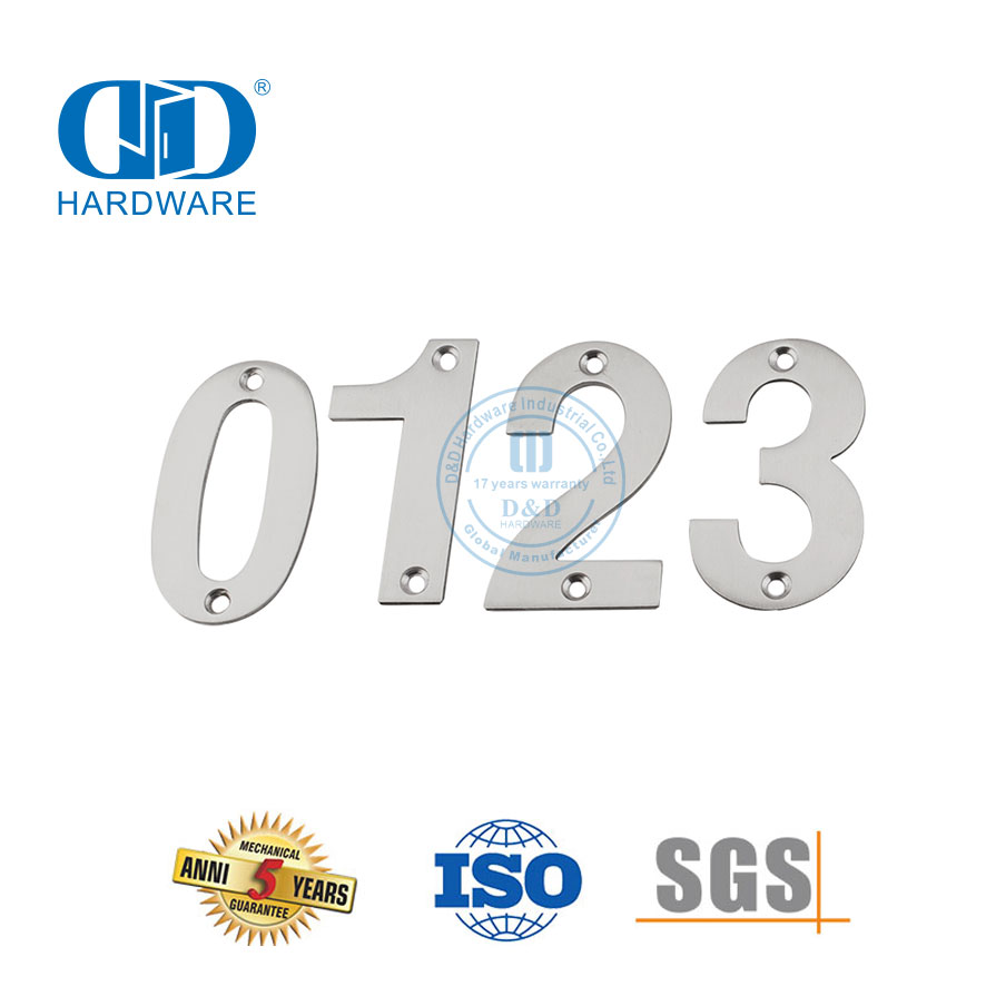Stainless Steel Door Plate Number Modern Letter House Home Metal Door Signature Plate-DDSP013