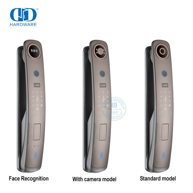 High Quality Home Security Digital Password Fingerprint Card Tuya Wifi Remote Control Smart Camera Door Lock -DDEL001
