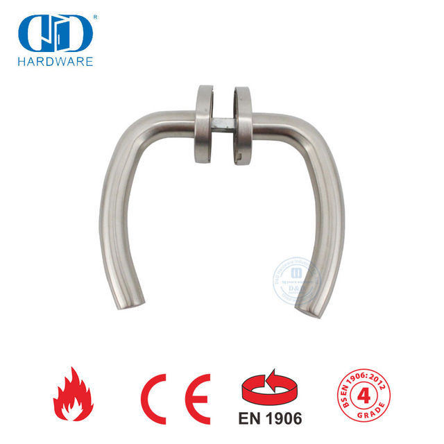 Modern House Decoration EN 1906 Hardware Silver Hollow Lever Handles-DDTH004-SSS