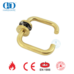 Customized Decorative Hardware EN 1906 Satin Brass Entrance Door Handles-DDTH001-SB