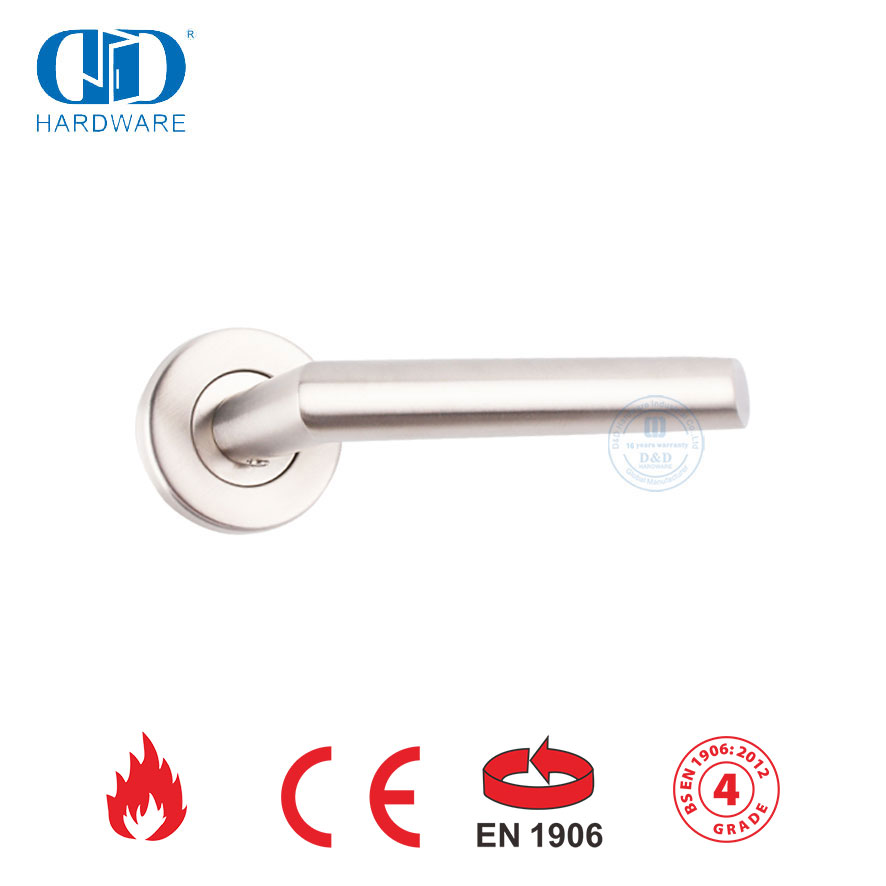 New Design Funiture Hardware EN 1906 Hollow Tube Lever Handle-DDTH012-SSS