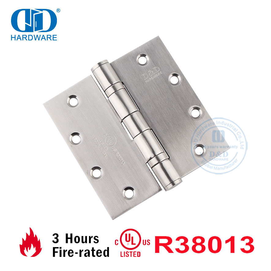 Manufacture UL BHMA American Standard SUS304 Fire Rated Concealed Mortise Healthcare Hospital Hotel Door Hinge-DDSS006-FR-5x5x4.6mm