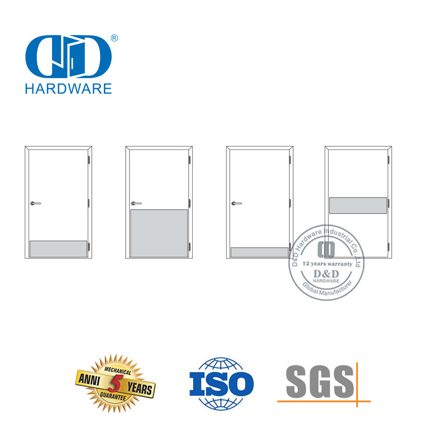 Factory Amercian Market Stainless Steel Usage Protective Armor Commercial Bottom Metal Front Door Kick Plate-DDKP002