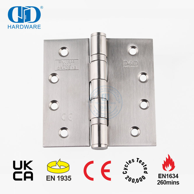 Top Quality Fireproof Stainless Steel CE Grade 13 Certification Concealed Butt Office Timber Door Hinge -DDSS001-CE-4x4x3mm