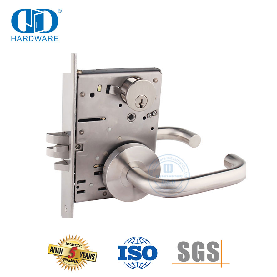 Top Quality American Solid Stainless Steel Sash Deadbolt Luxury Entry Door Mortise Lock-DDAL09