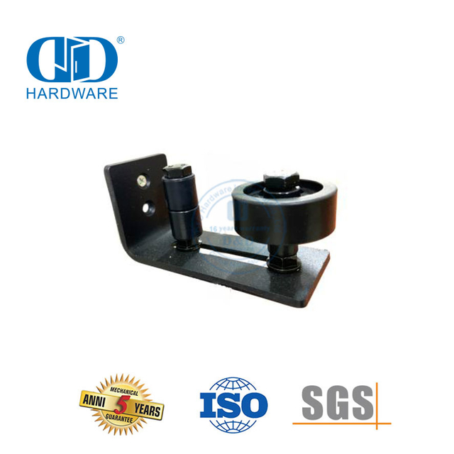 China Factory Stainless Steel Black Color Barn Door Hardware Accessories Door Guard Guide Hardware Building Hardware-DDBD075