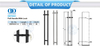 Stainless Steel Sliding Glass Door Handle Long Glass Door Pull Handle With Lock-DDPH041-A