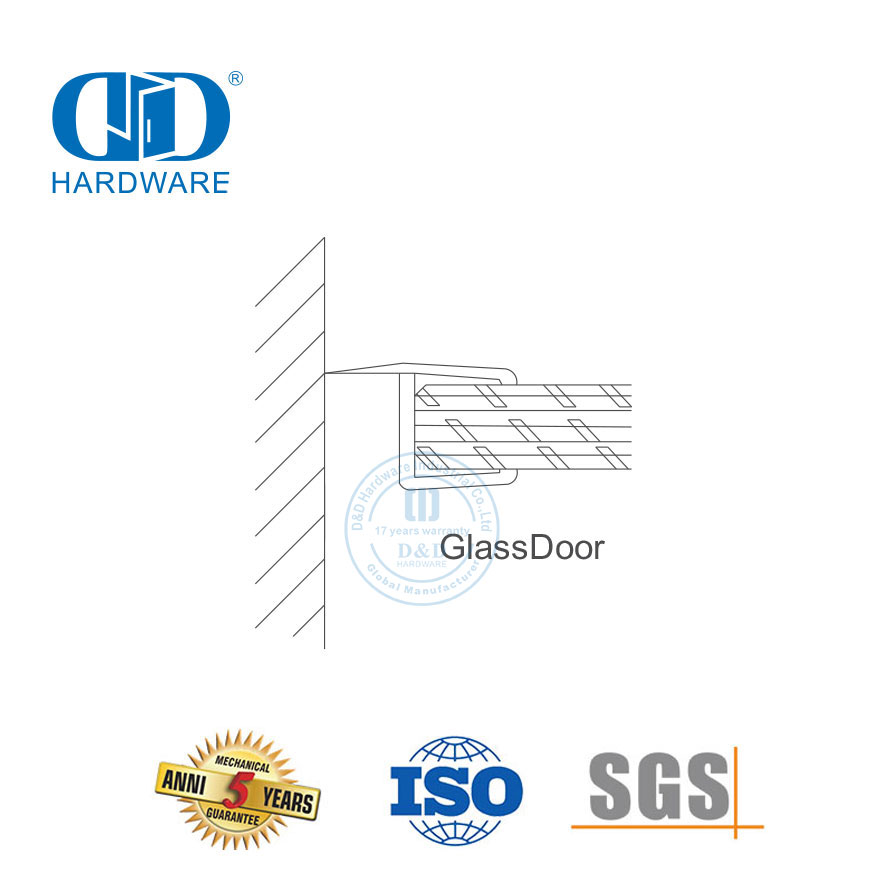 PVC Waterproof Seal Strip Glass Door Accessory Shower Sliding Door Silicone Rubber Seal Strip-DDWS008