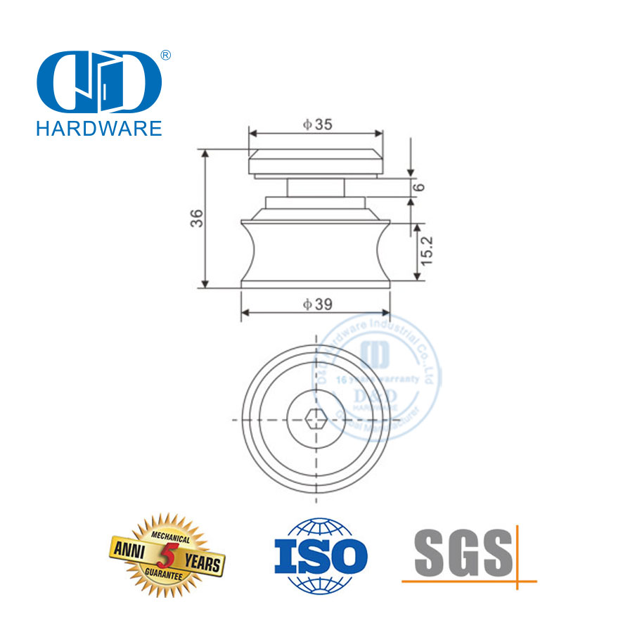 Stainless Steel Glass Fitting Door Hardware Sliding Door Hanging Roller Hardware Pivot For Bathroom Door-DDGS109