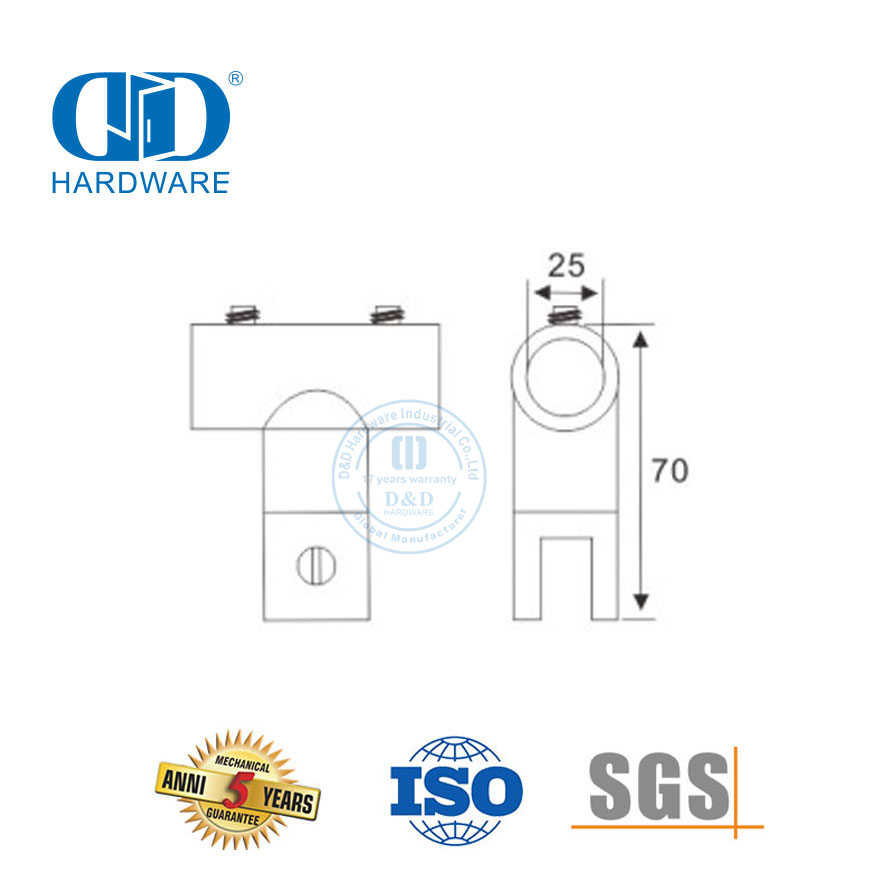 Stainless Steel Glass Panel Connector Bathroom Glass Connector Fitting Commercial Shower Cubicle System-DDSC027