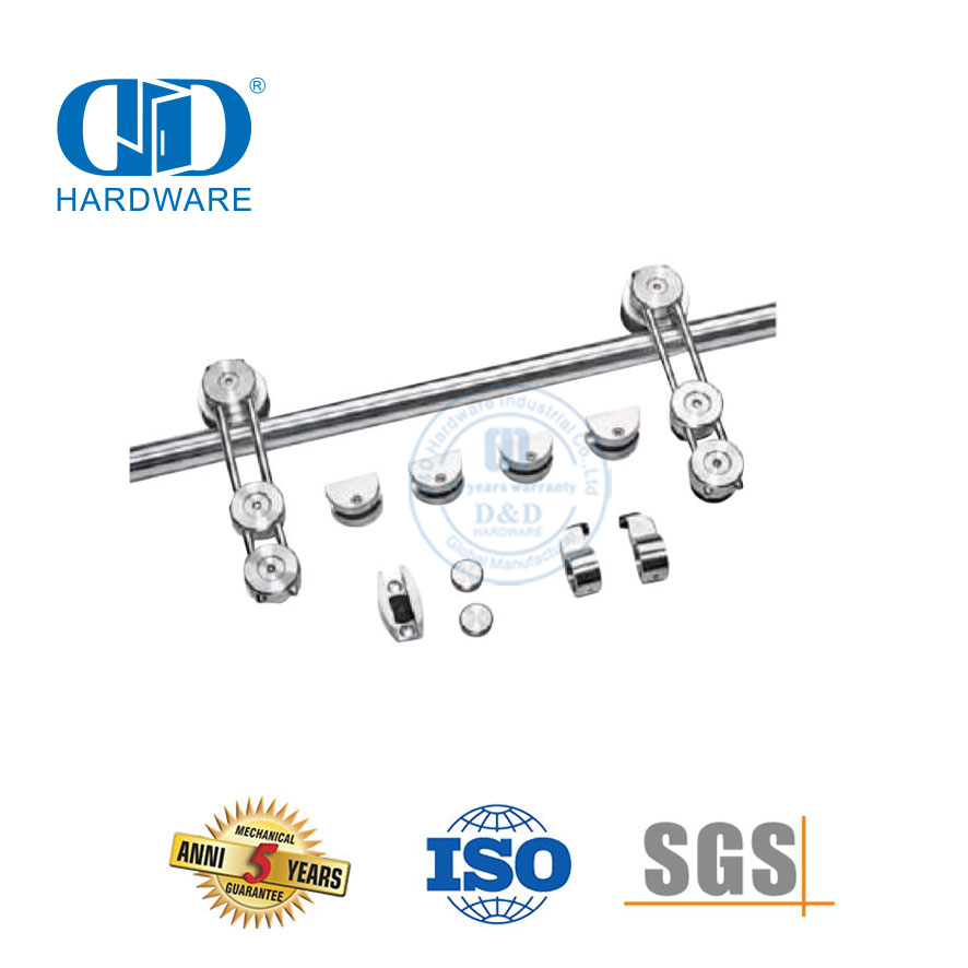 Stainless Steel Bi-folding Barn Door Hardware Door Hardware Accessory Steel Garage Hardware-DDBD048