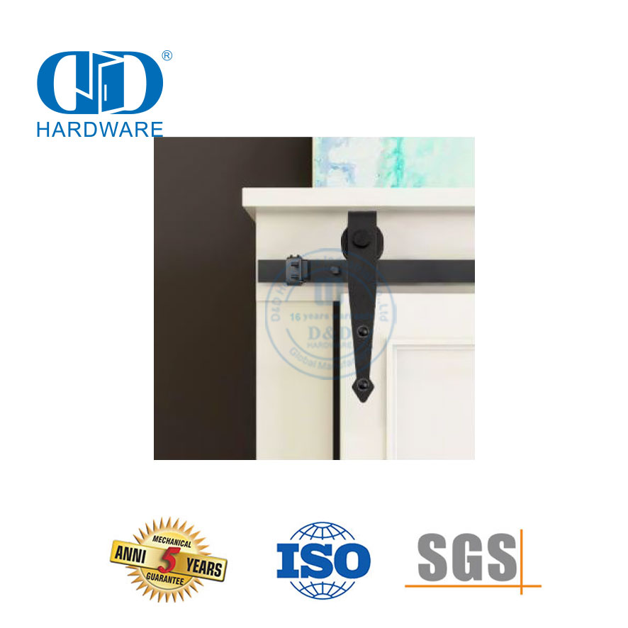 Stainless Steel Furniture Hardware Door Hardware Track Set Heavy Duty Barn Door Hardware-DDBD034