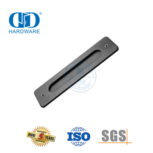 Stainless Steel Rectangular Recessed Barn Door Finger Pull Sliding Closet Door Handles-DDBD112