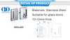 Stainless Steel Square Glass Sliding Door Lock Key Handle Lock Door Fitting-DDGL003
