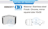 Stainless Steel High Quality Square Tube Glass Clamp Connector for Bathroom Fittings-DDSC017