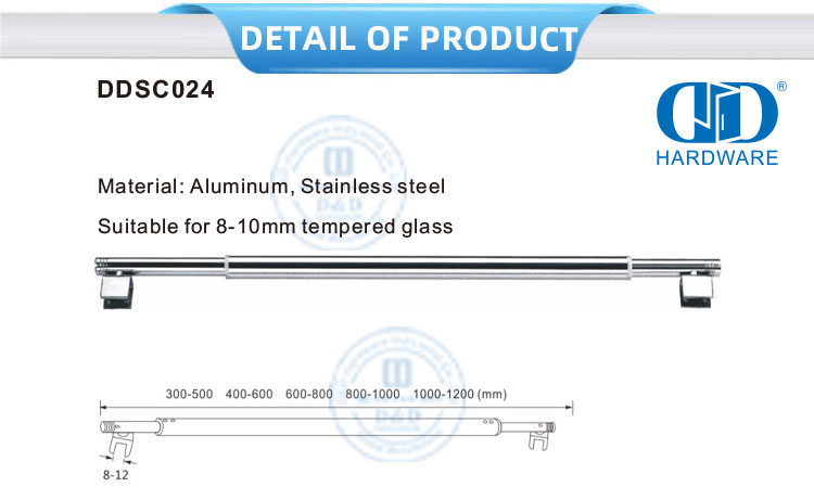 Stainless Steel Commercial Shower Cubicles Commercial Shower Cubicle System Shower Rod Glass Hardware-DDSC024
