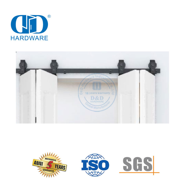 Stainless Steel European Popular Bifolding Folding Barn Door Interior Door Hardware Kits Building Hardware-DDBD027