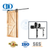 Stainless Steel Black Internal External Sliding Barn Door Slide Hardware Kits Aprtment Door Hardware Track-DDBD023