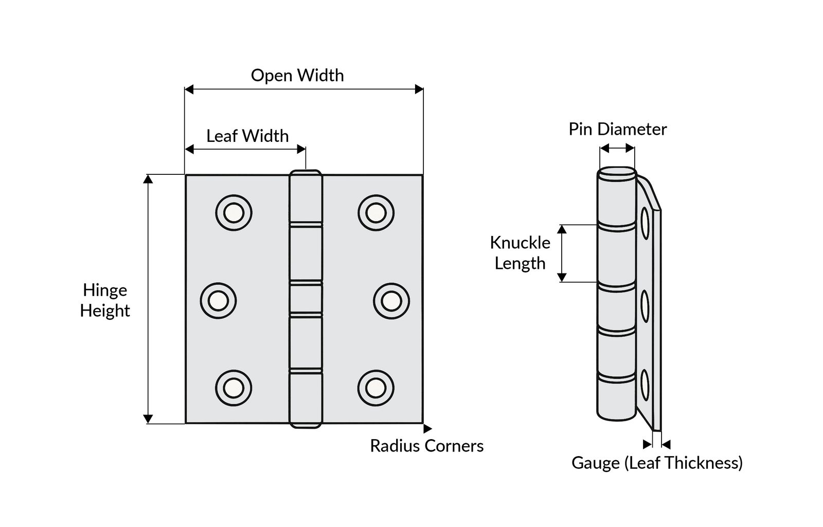 Door Hinge for Office Building