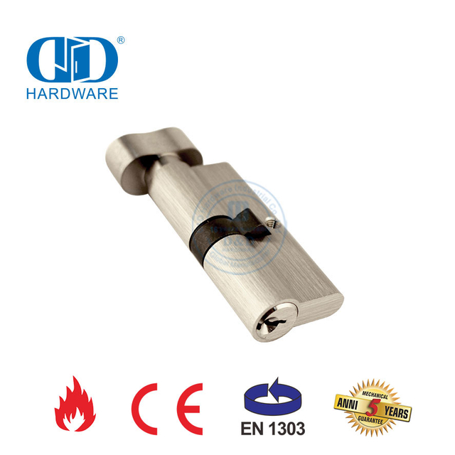 EN 1303 Certification Peanut Knob Solid Brass Single Lock Cylinder-DDLC014-70mm-SN