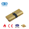 EN 1303 Polished Brass Mirror Golden Double Open Cylinder for House-DDLC003-70mm-PB