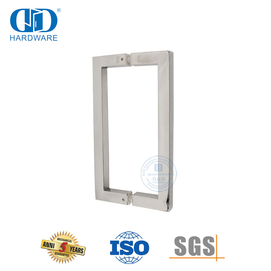 New Design SUS316 D Square Tube Pull Handle for Glass Door-DDPH015-E-PSS