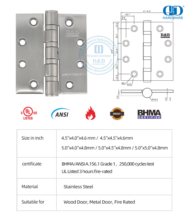 heavy duty door hinge